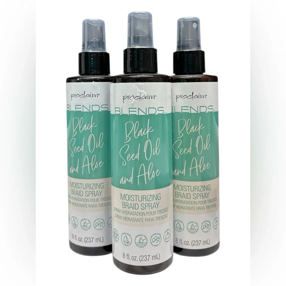 (3) Proclaim Blends Moisturizing Braid Spray Black Seed Oil & Aloe 8oz